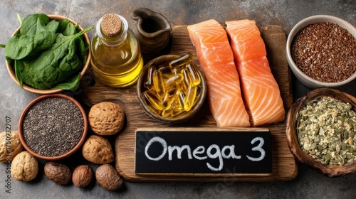 Omega-3 Rich Foods: Salmon, Fish, Oil, Walnuts, Flax Seeds, and Fish Oil Capsules