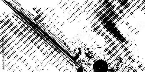 Abstract halftone noise texture elements on transparent background dotted pattern retro comic fading print pattern. Worn, irregular dots and scattered noise create a lo-fi, vintage overlay ,