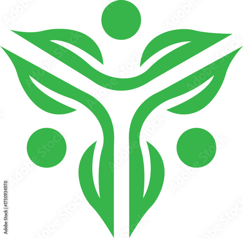 Human Tree Growth People Care Icon Template Vector Modern Logo Design