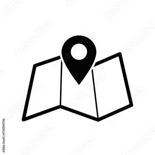 Map Location Icon – GPS Navigation and Travel Pin Vector for Direction and Position Concepts