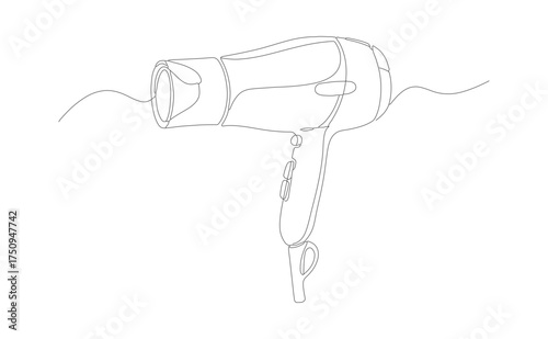 Simple Lineart Detailed Hair Dryer Appliance Equipment Illustration Design Element
