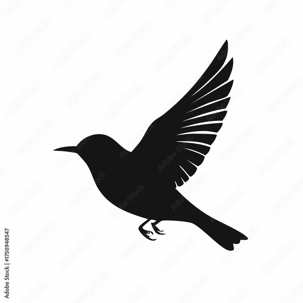 Obraz premium vector illustration of a flying bird