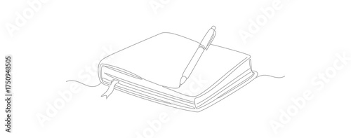 Minimalist Line Art Stack of Napkins Tied with String Illustration
