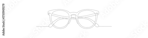 Minimalist Continuous Line Style Sunglasses Fashionable Summer Accessory Illustration