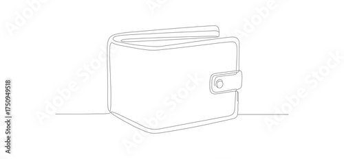 Minimalist Outline Style Wallet Finance Illustration Icon for Microstock Sales