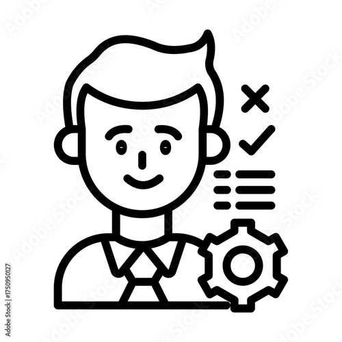 Accounting man icon