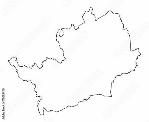 Hertfordshire county outline map
