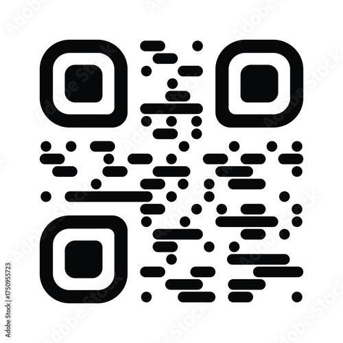 QR code with rounded dots minimal