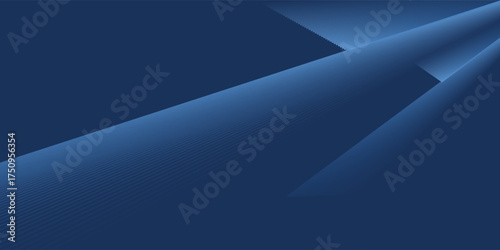Navy blue abstract background with halftone wavy smooth pattern. Small spot light box. Curve line, cosmic galaxy space