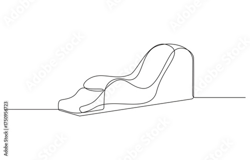 Continuous one editable line drawing Love Sofa Relaxing Chair S Shaped Sofa,