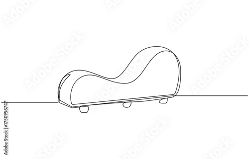 Continuous one editable line drawing Love Sofa Relaxing Chair S Shaped Sofa,