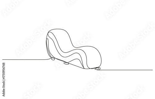 Continuous one editable line drawing Love Sofa Relaxing Chair S Shaped Sofa,