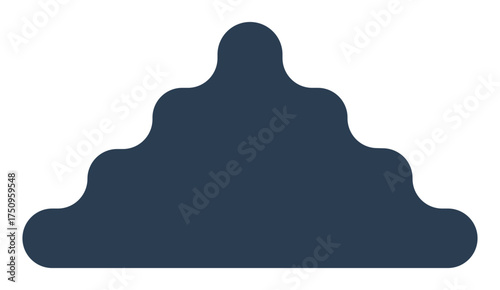 Pile shape icon vector illustrating total carbohydrate content in food nutrition information.