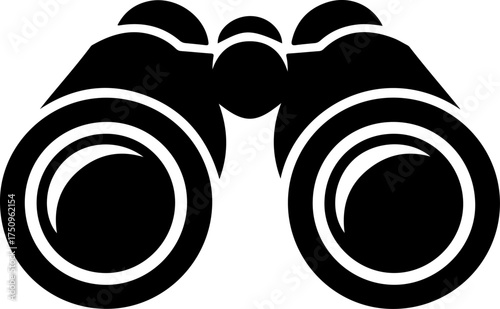 binoculars silhouette vector illustration