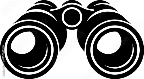 binoculars silhouette vector illustration