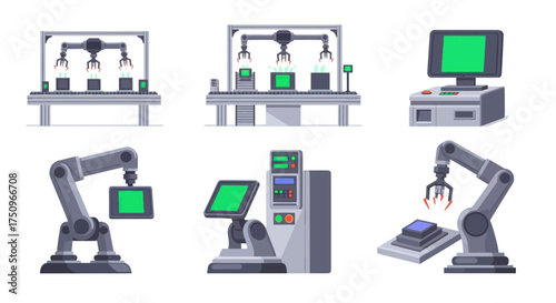 Fotografía Robotic Arms and Computerized Machines for Industrial Automation.