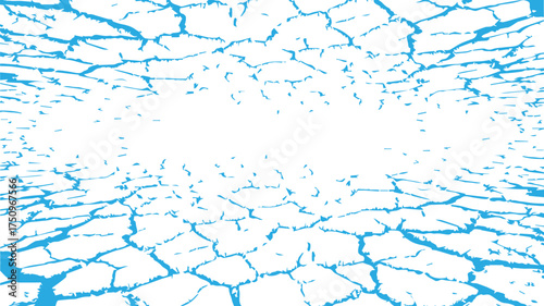 Dry Terrain Ground Crack Texture with Old Concrete Wall Pattern, Vintage Distressed Scribble Effect, Grunge Abstract Broken Surface Vector Background	