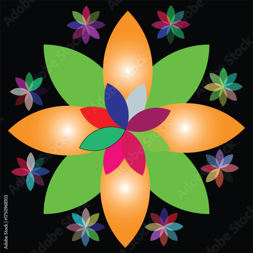 easter eggs with flowers