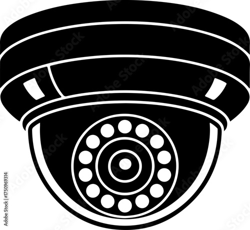 CCTV silhouette vector illustration