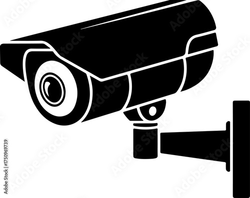 CCTV silhouette vector illustration