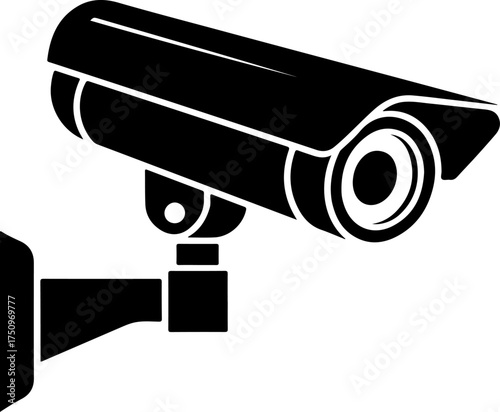 CCTV silhouette vector illustration