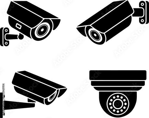 CCTV silhouette vector illustration