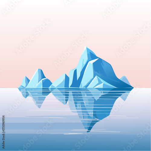 Eismeer mit schwimmenden Eisbergen