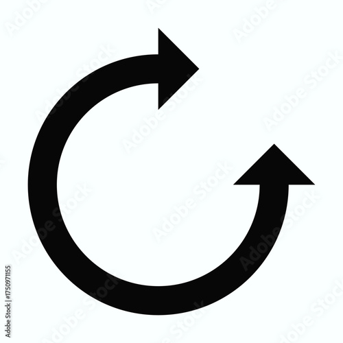 Three Quarter Circle Double Arrow Icon