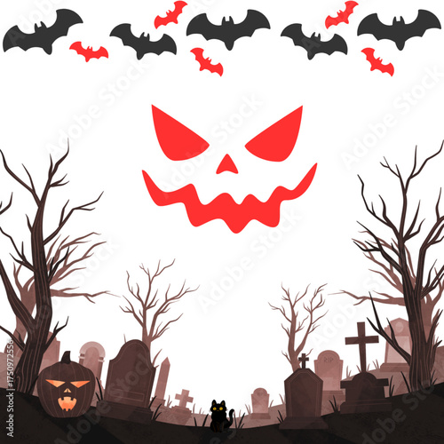 halloween vector illustration background abstract seamless pattern 
