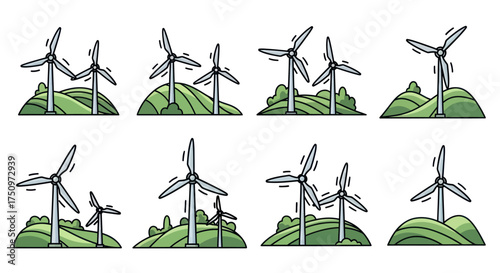 Wind Turbine Group on Green Hills Renewable Energy Source.