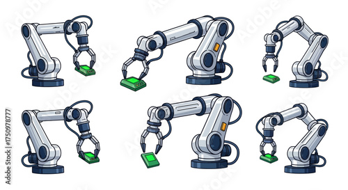Robotic Arms Collection: Industrial Automation and Precision.