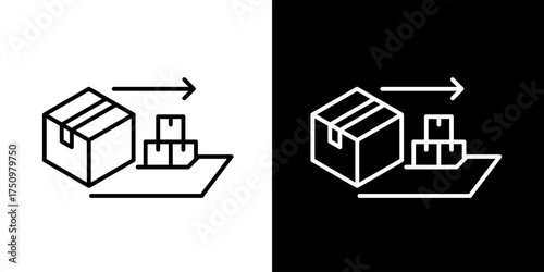 Cargo Transportation Logistics and Delivery Services Icon Design