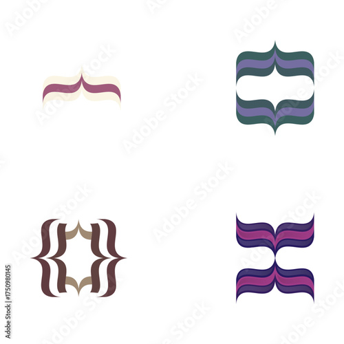 Gradient Bracket Design Set  Geometric & Symmetrical Variations.ai