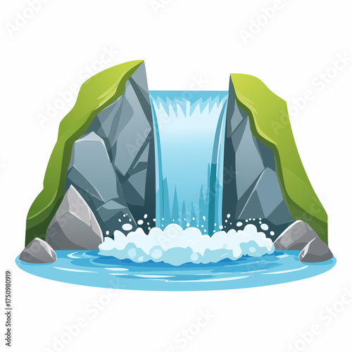 Gletscherfluss im Sommer