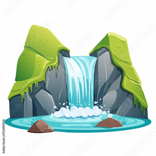Gletscherfluss im Sommer
