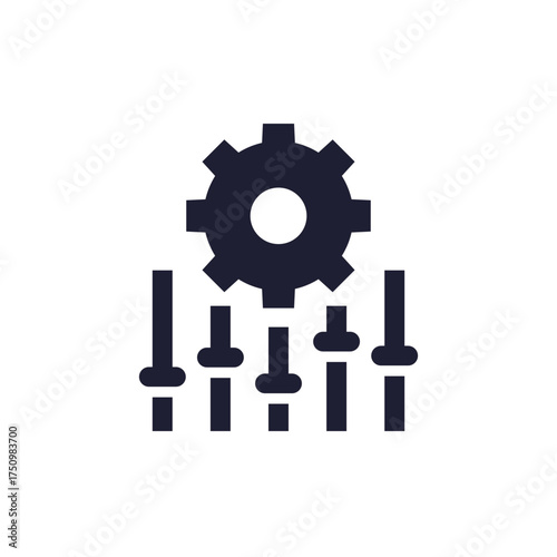 customize icon with slider bar and gear