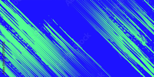Halftone dots red and blue color pattern gradient grunge texture background. Dot pop art comic sport style vector illustration. grunge vector dots . eps 10