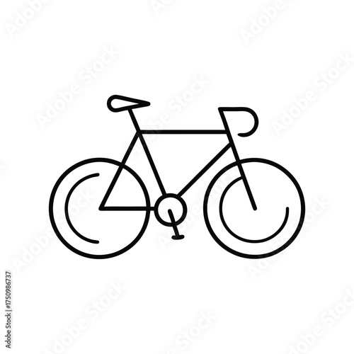 Bicycle illustration simple line drawing of a bike, perfect for transportation, cycling, and fitness themes ecofriendly and active lifestyle