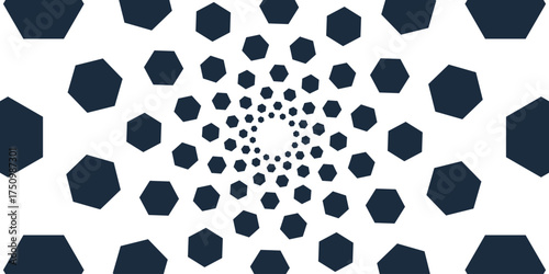 Background Pattern radial hexagon. colorful texture. optical illusion. honeycomb