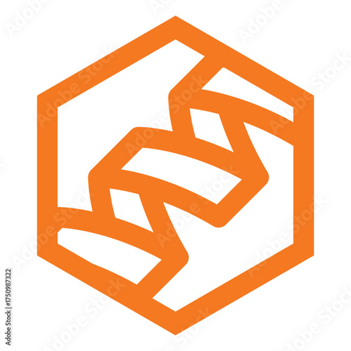 Protein icon vector with DNA strand symbol for nutrition labels and dietary supplement design.