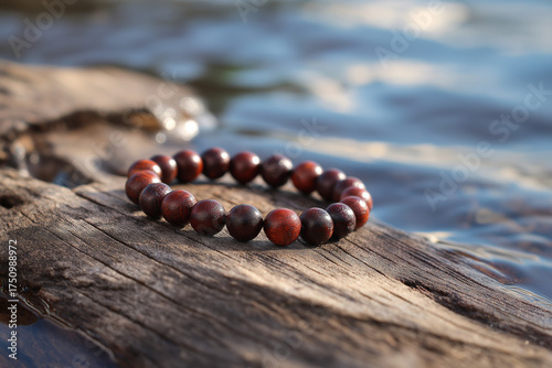 Wooden bead bracelet 