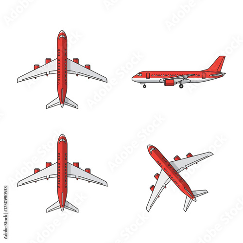 Stunning Airplane in Flight Over Beautiful Landscape