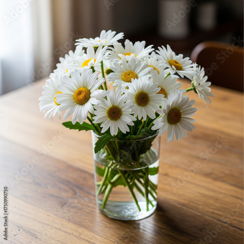 Wallpaper Mural White daisies in a small vase Torontodigital.ca