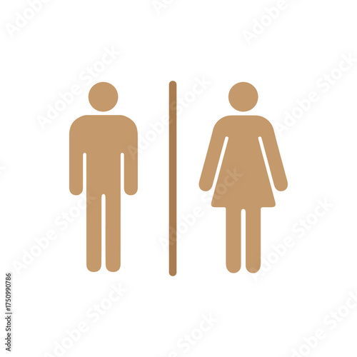 man and woman toilet sign, Toilet icon, Toilet Sign Icon for Male and Female Restroom Vector Illustration, 