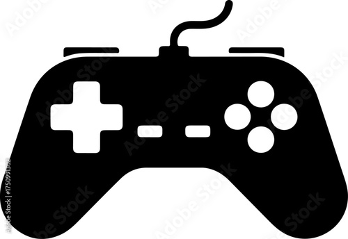 game controller silhouette vector illustration