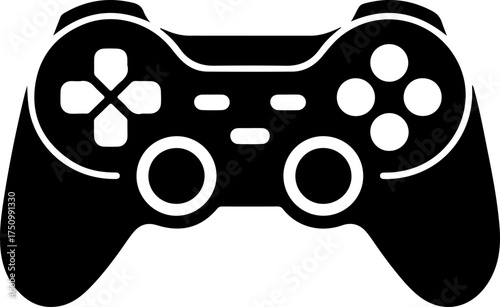 game controller silhouette vector illustration