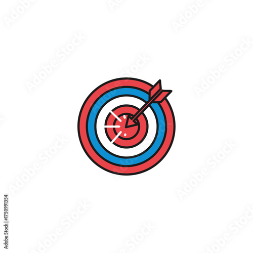 Target board icon flat vector design