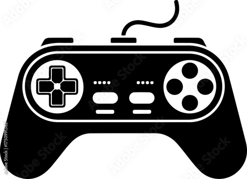 game controller silhouette vector illustration