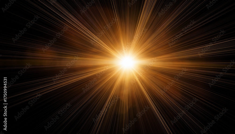 Obraz premium Sun Flare On The Black Background