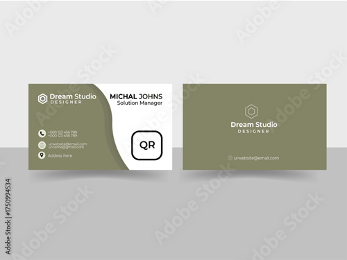 Simple home logo with golden line art style and business card design template, house, estate, building, simple, Premium Vector